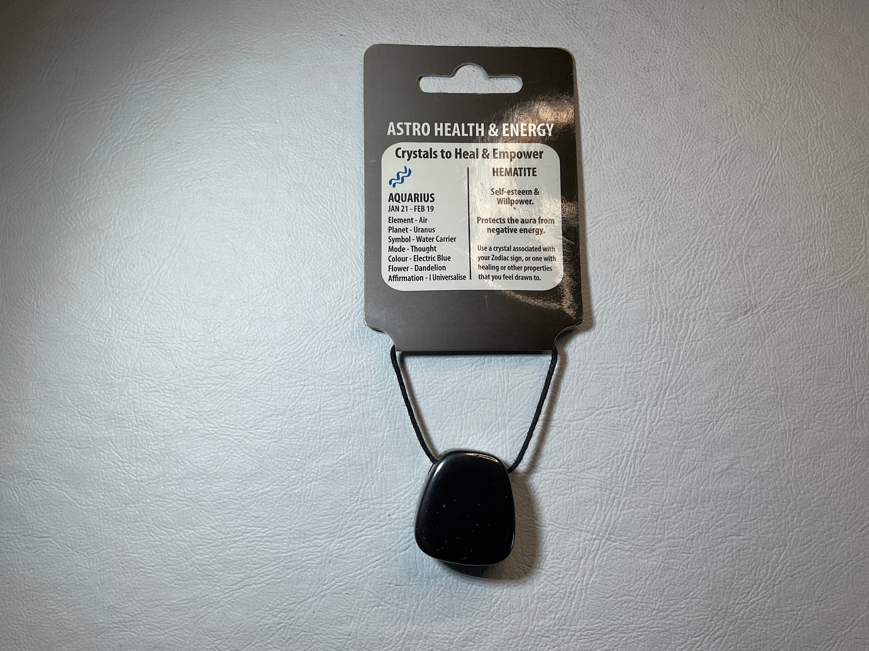Drilled Hematite Stone Necklace