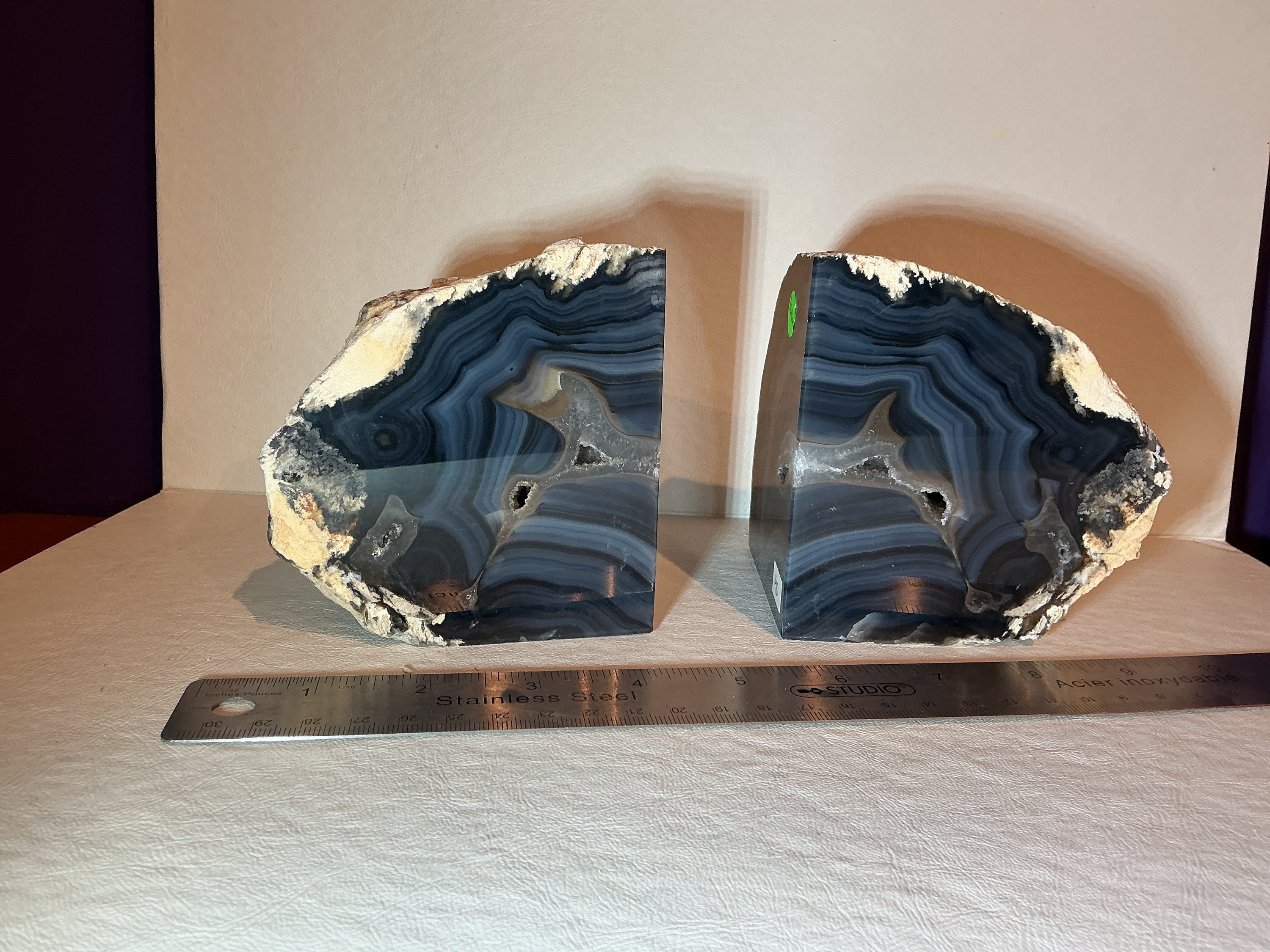 Agate Book Ends