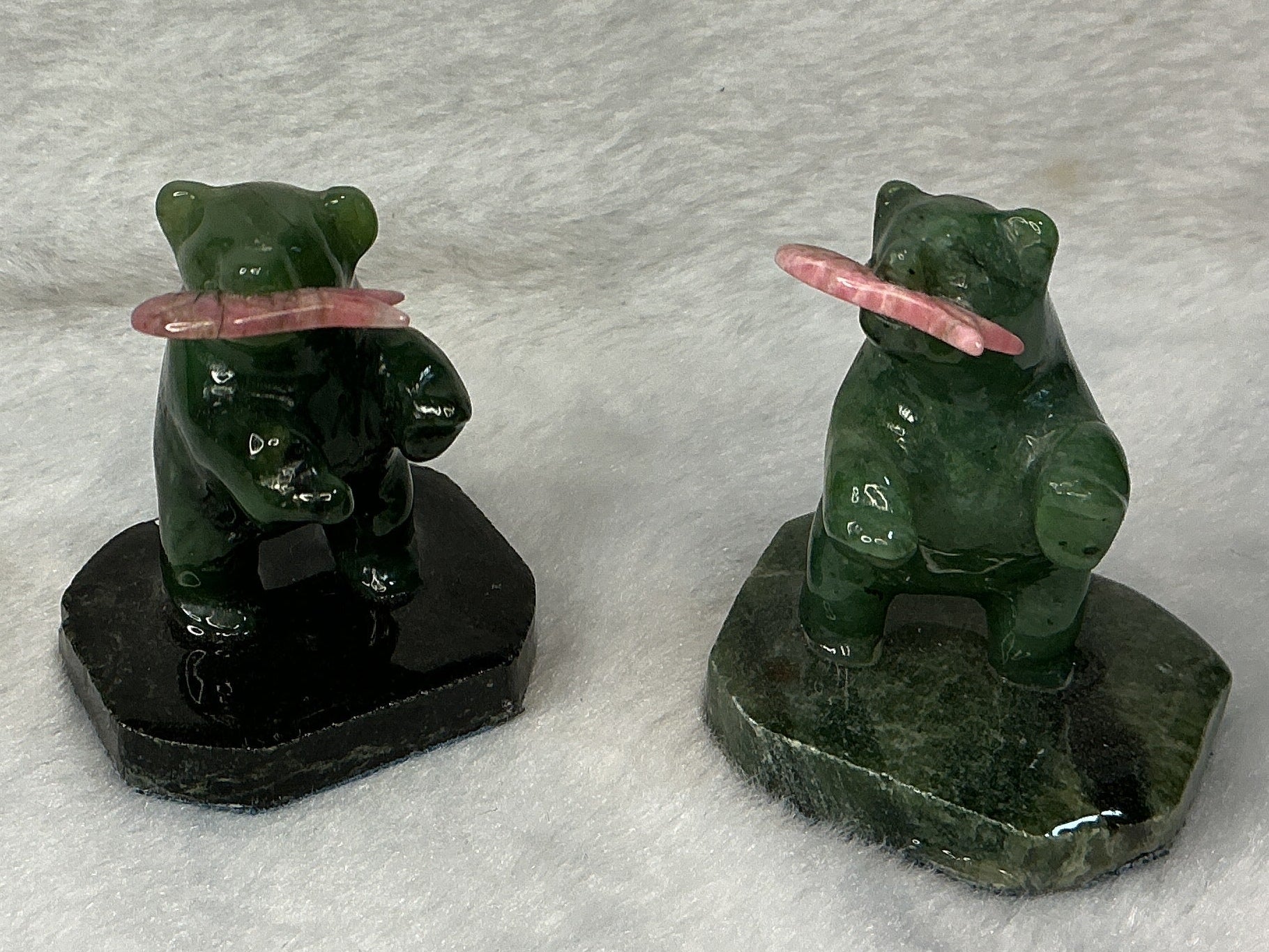 Jade Bear Standing on Base