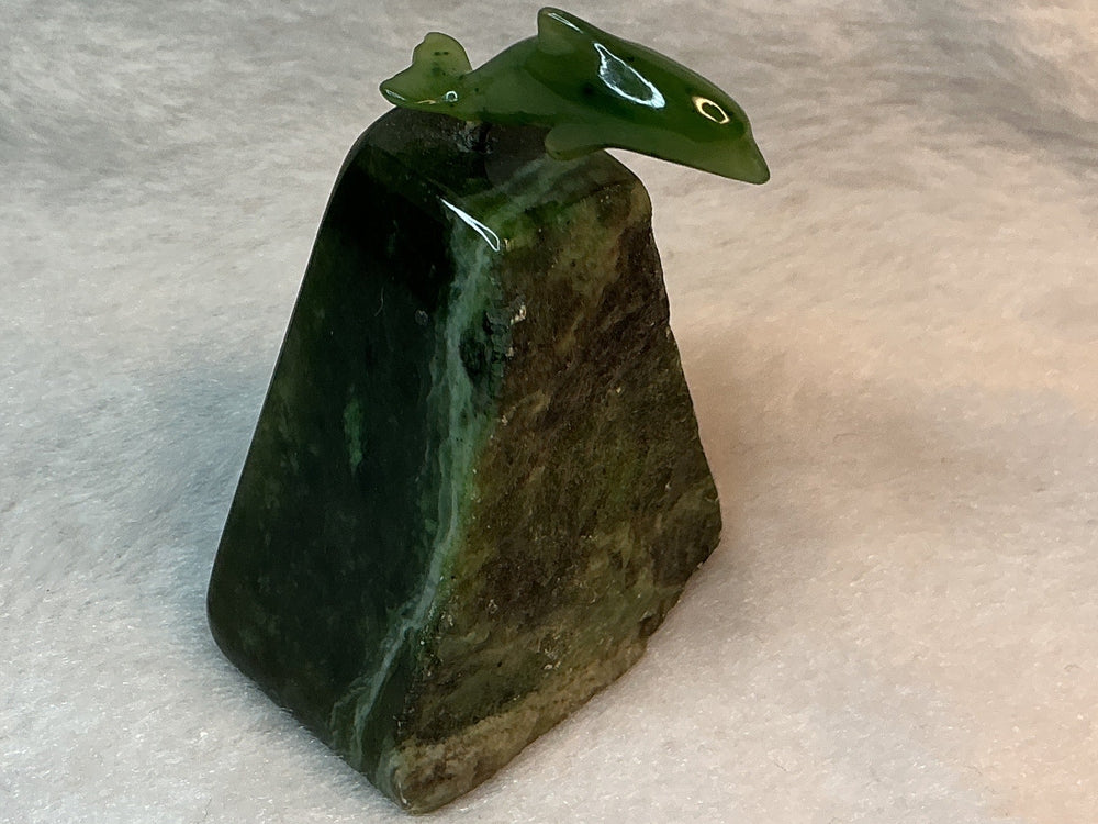 Dolphin on jade base