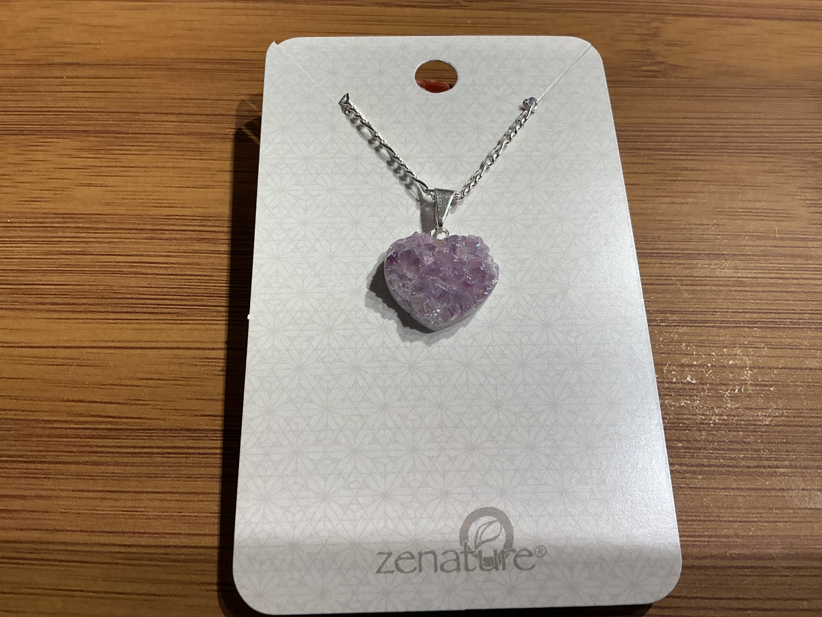 Angel aura amethyst necklace
