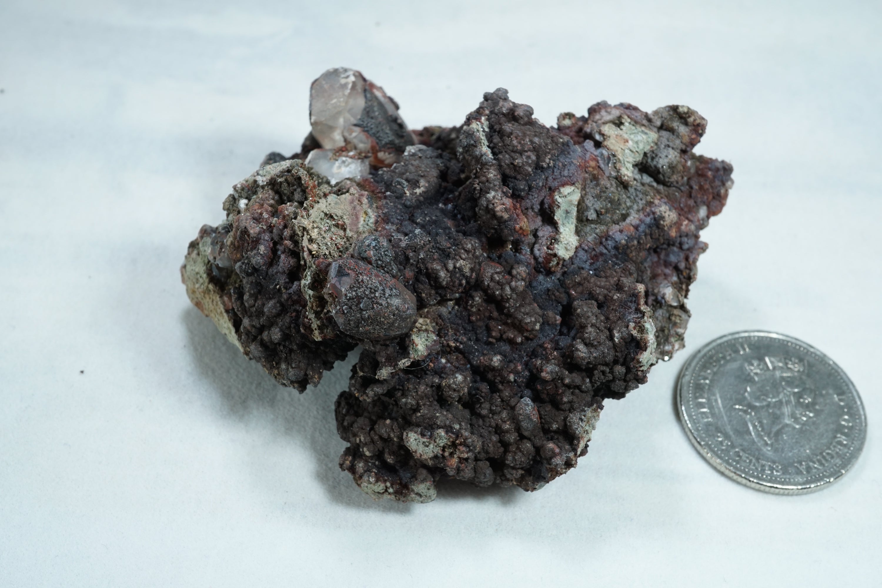 Goethite & Hematite on Calcite