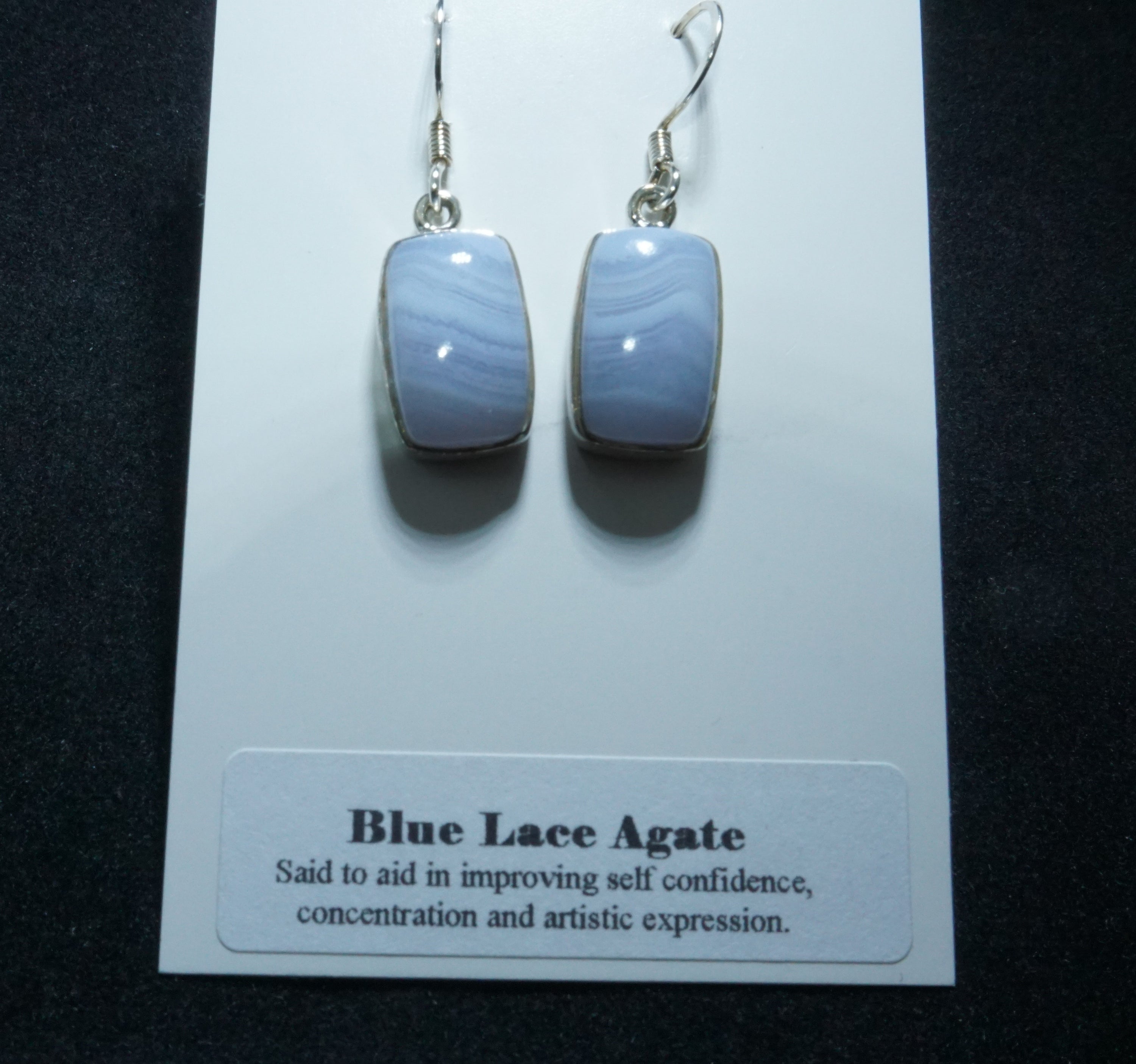 Blue Lace Agate Earrings