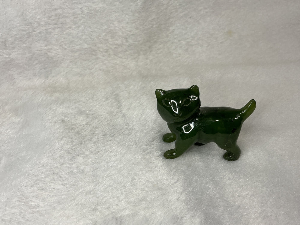 Jade Cat Walking, Tilted Head