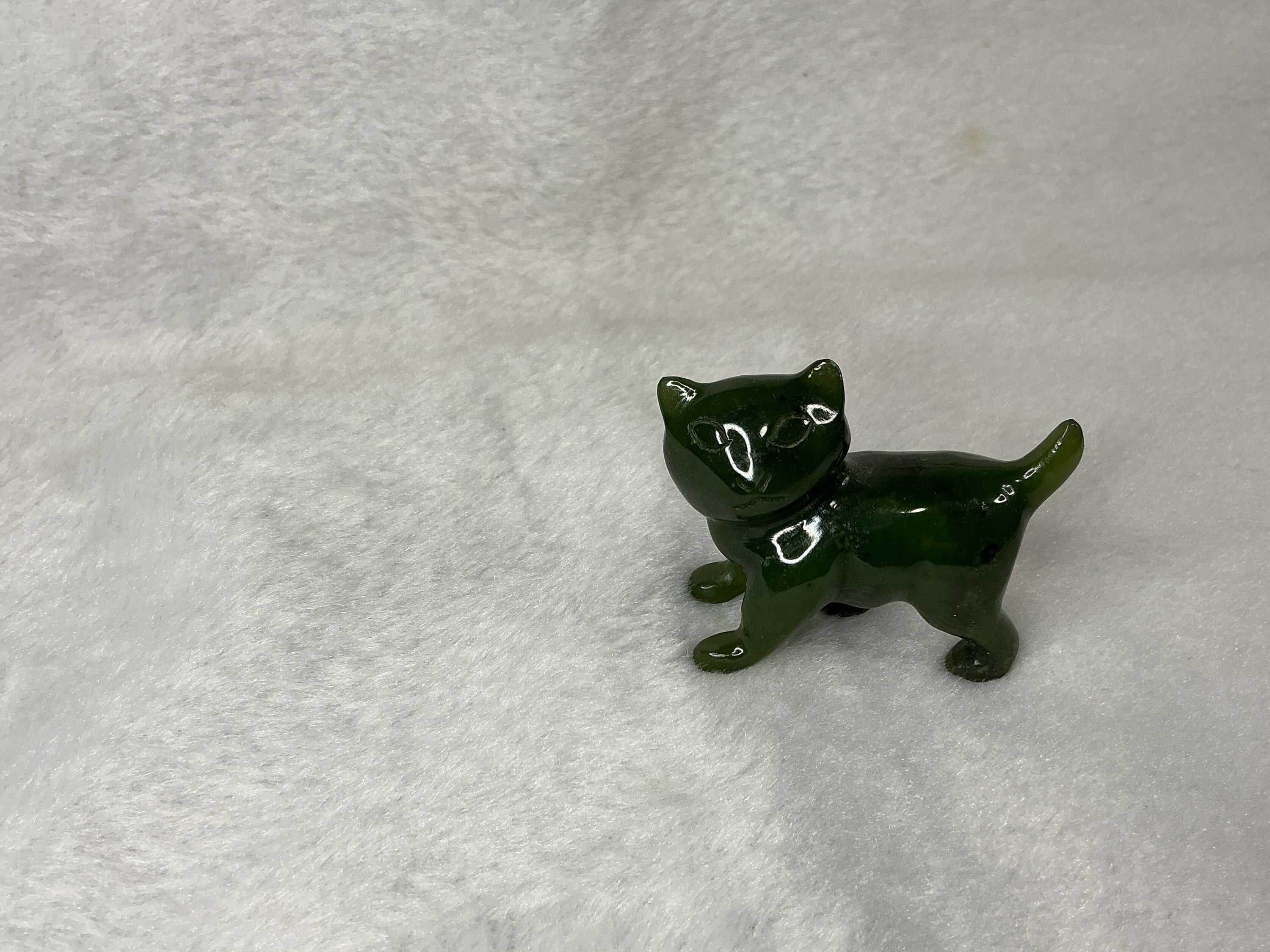 Jade Cat Walking, Tilted Head
