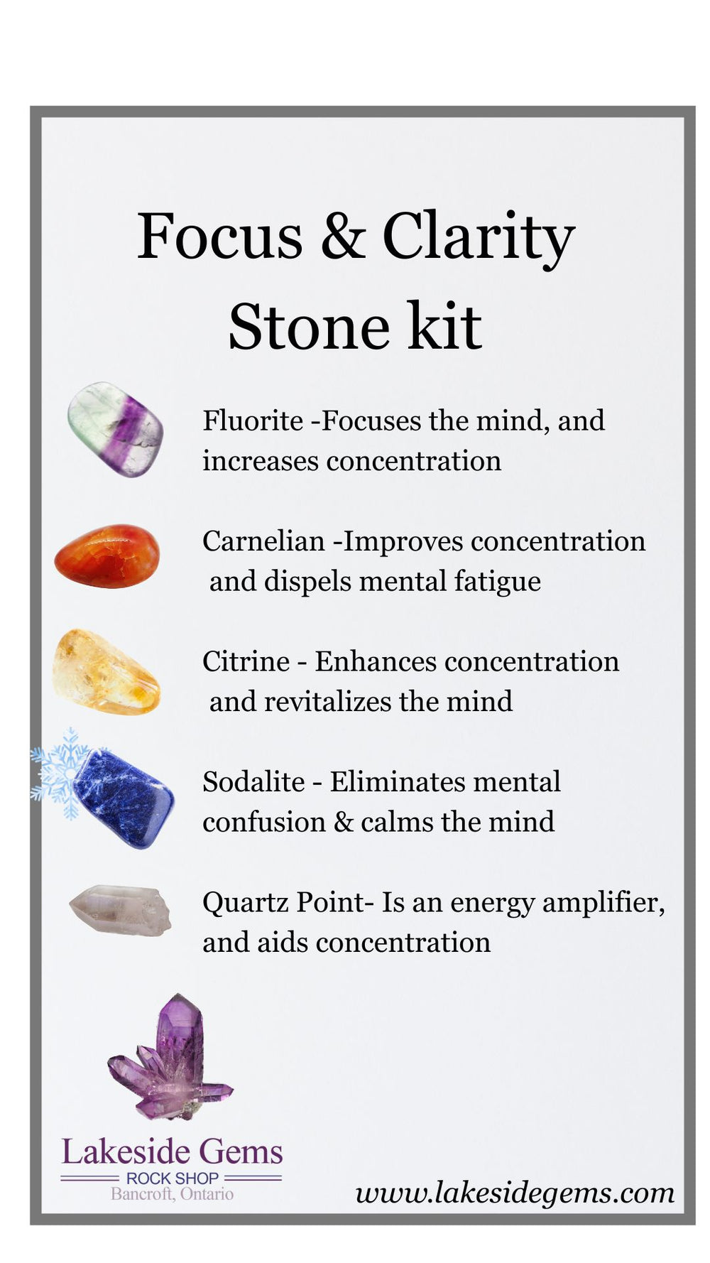 Focus and Clarity Stone Kit