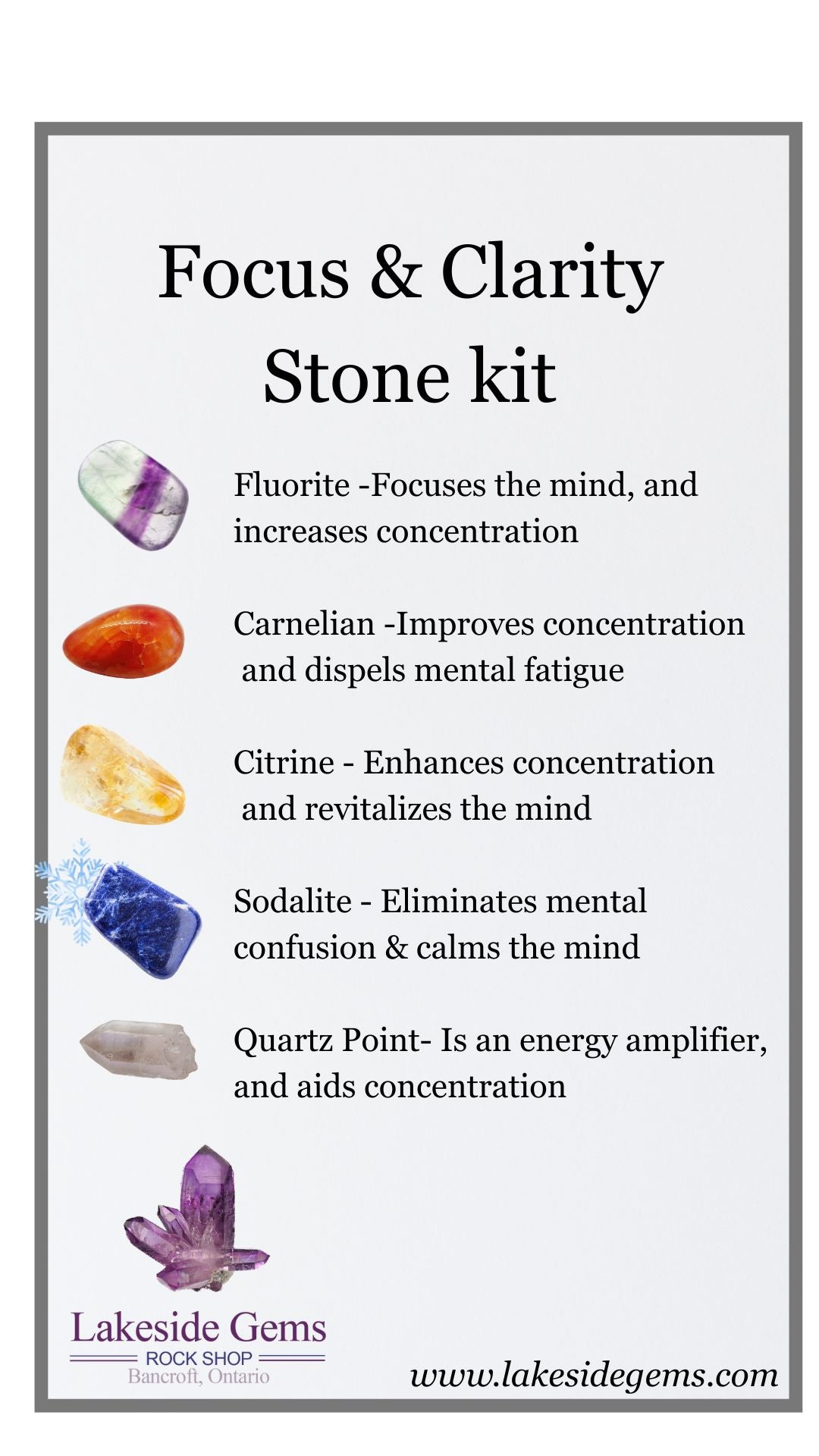 Focus and Clarity Stone Kit