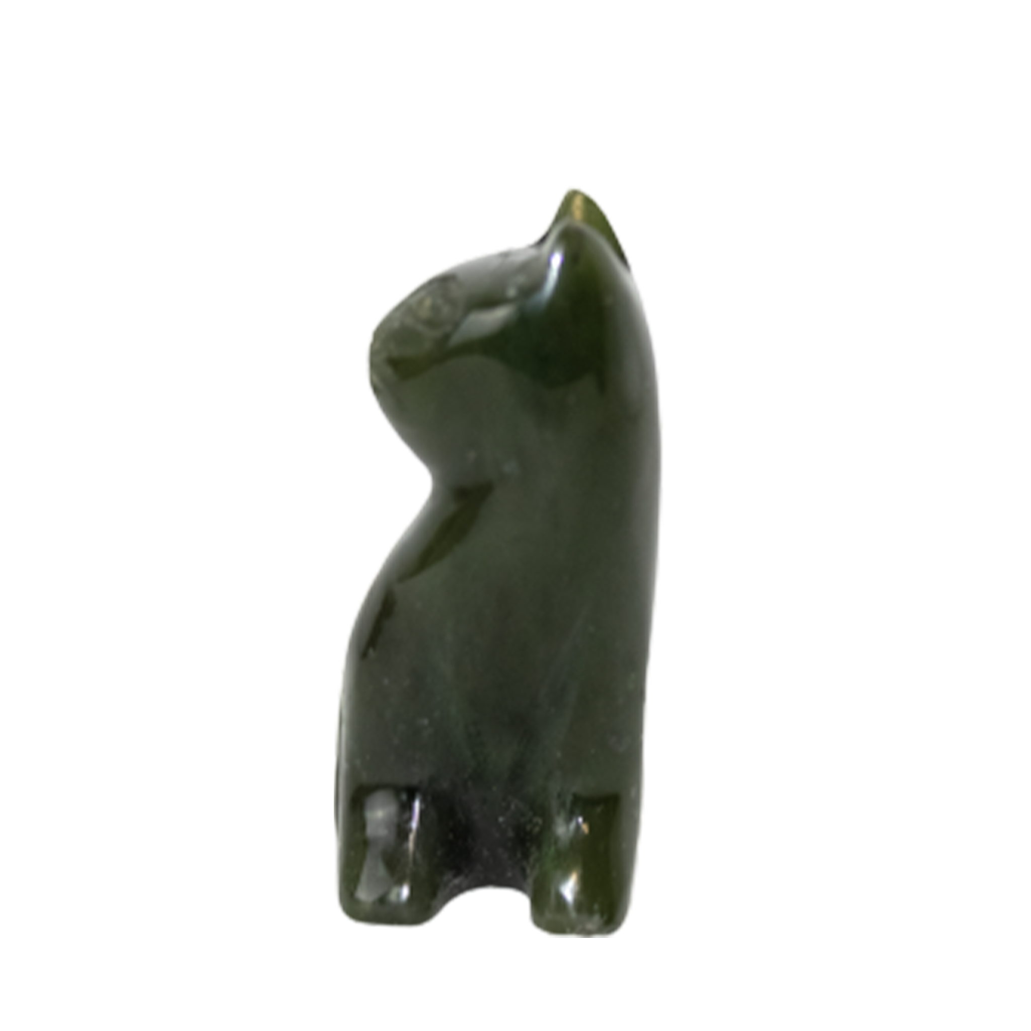 Jade Cat, Sitting, head facing to the side, 1"