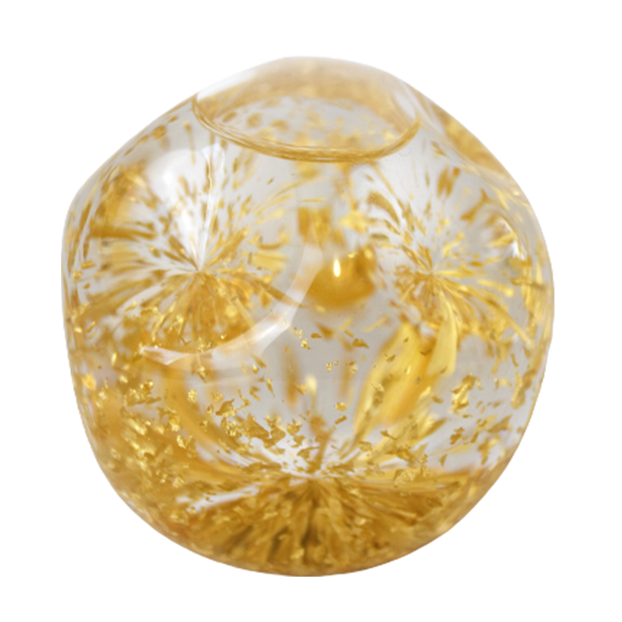 Snowdome with 23K Gold leaf large